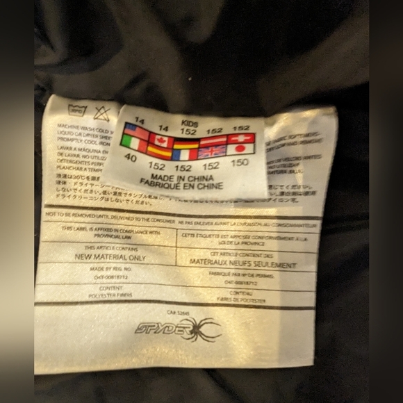 Spyder youth jacket, & attachable Full Zip core sweater Sz 14 - Picture 2 of 16